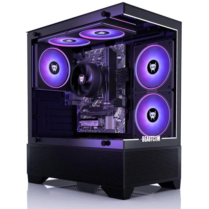 BEASTCOM Q3 | Essential Gaming, PC Gamer, AMD Ryzen 5 3400G 4X4.2 GHz, 4K RX Vega 11, 8 Go RAM, 512 GB SSD,WiFi, Win11