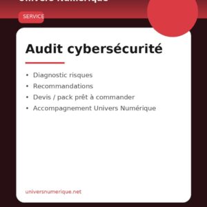 Audit cybersécurité — Diagnostic PME