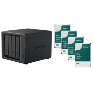 Serveur NAS Synology DS425+ avec 4x disque dur 4TB HAT PLUS et avec 2GB RAM